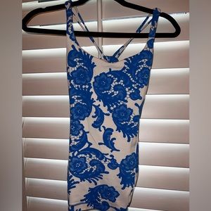 Blue Lace Print Lululemon Tank